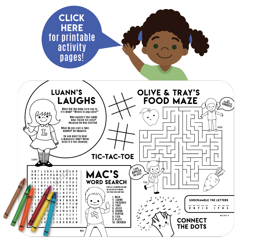 Click here for printable activity pages!