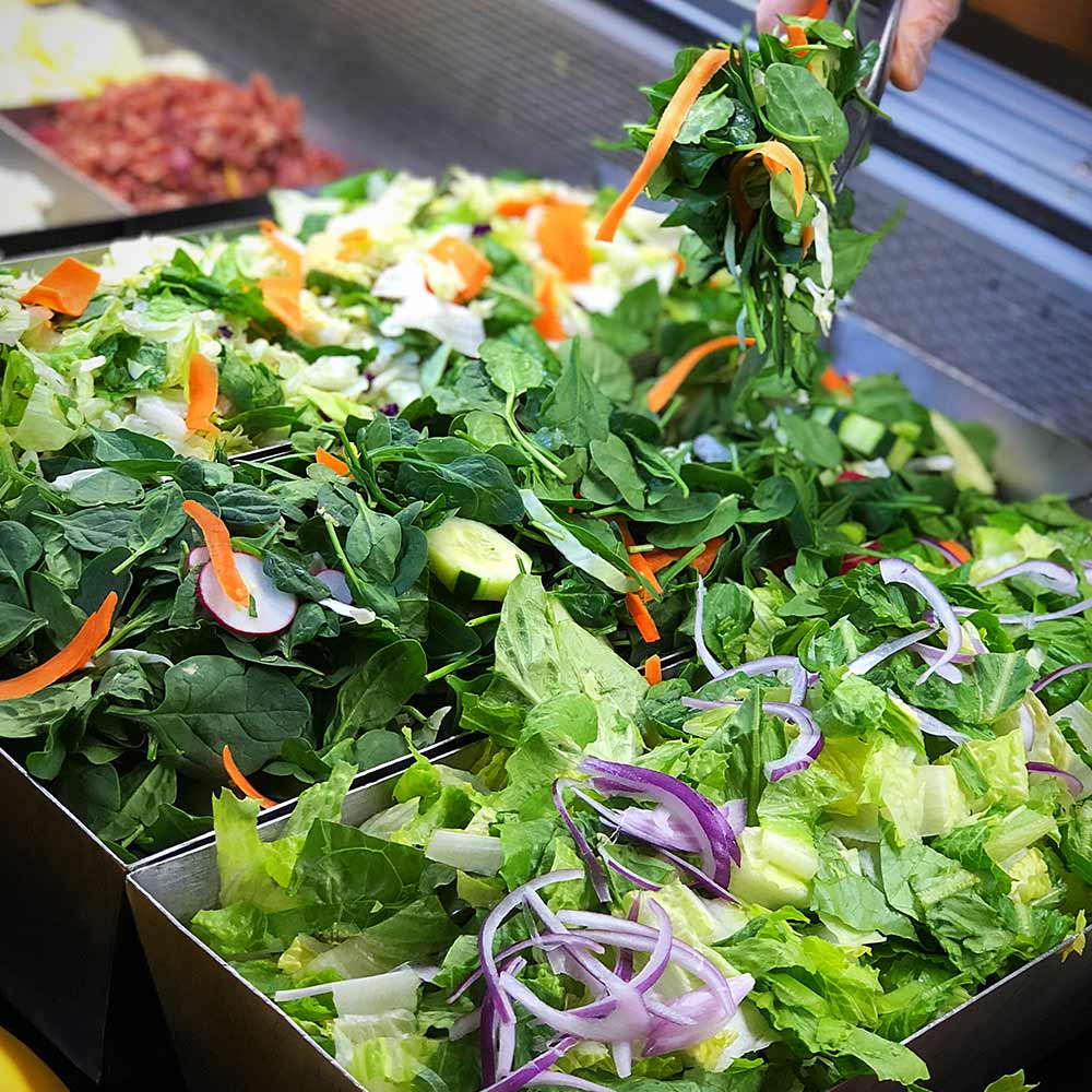 Variety of salads