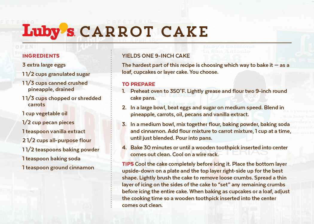 Carrot Cake Front of Recipe Card
