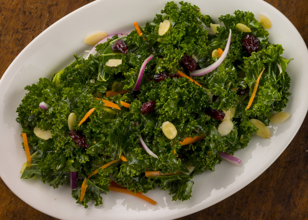 Kale Cranberry Salad Back of Recipe Card